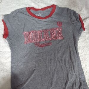 Pro Edge Indiana Gray and Red Short Sleeve Tee